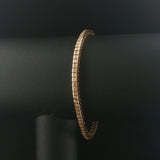 14k Yellow Gold and 2cttw Diamond Channel Set Vintage Tennis Bracelet 7"
