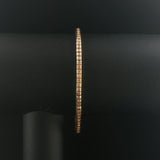 14k Yellow Gold and 2cttw Diamond Channel Set Vintage Tennis Bracelet 7"