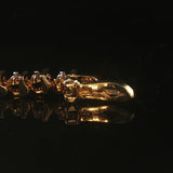 14k Yellow Gold and 0.75cttw Diamond Bar Link Vintage Tennis Bracelet 7"