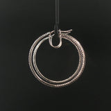 14k White Gold and 1cttw Diamond Inside Out Hoop Earrings 1.5"