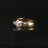 14k Yellow and White Gold 0.40cttw Diamond Men's 7mm Band Ring Size 9.5