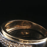 14k Yellow and White Gold 0.40cttw Diamond Men's 7mm Band Ring Size 9.5