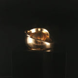 14k Yellow Gold and 0.75cttw Diamond Heavy Abstract Retro Ring Size 8