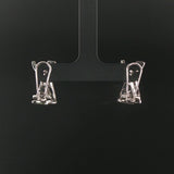 14k White Gold and 0.20cttw White and Black Diamond Huggie Earrings