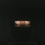 14k Rose Gold and 0.25cttw  Diamond Vintage Band Ring Size 8
