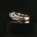 18k White and Yellow Gold 1cttw Diamond Vintage Ring Size 7.25