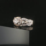18k White and Yellow Gold 1cttw Diamond Vintage Ring Size 7.25
