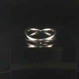 Platinum 950 and 0.50cttw Diamond Crossover Band Ring Size 7.5