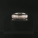 Platinum 950 and 0.50cttw Pave Set Diamond Solid Men's Band Ring Size 10.5