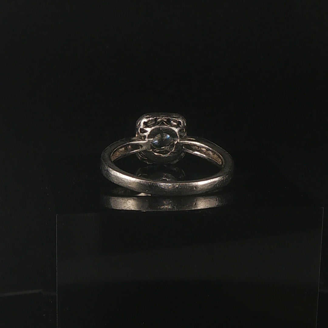 Platinum and 0.90ct Center Diamond Vintage Ring Size 8.5