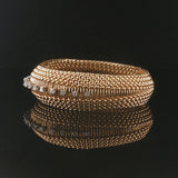 14k Yellow Gold and 1cttw Diamond Vintage Omega Hidden Watch Vintage Bracelet 7"