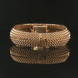 14k Yellow Gold and 1cttw Diamond Vintage Omega Hidden Watch Vintage Bracelet 7"