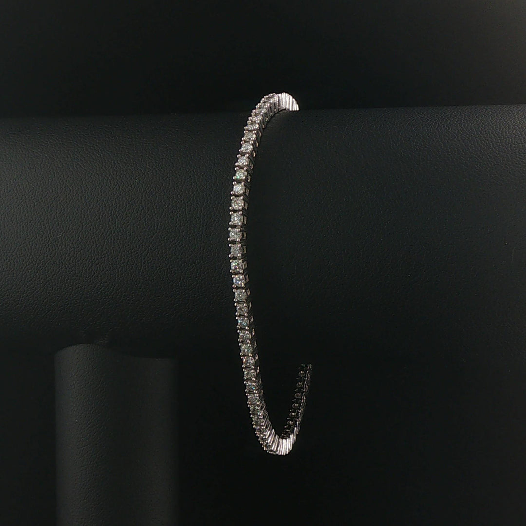 14k White Gold and 2.75cttw Diamond Tennis Bracelet 7.5"