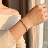 14k White Gold and 2.75cttw Diamond Tennis Bracelet 7.5"