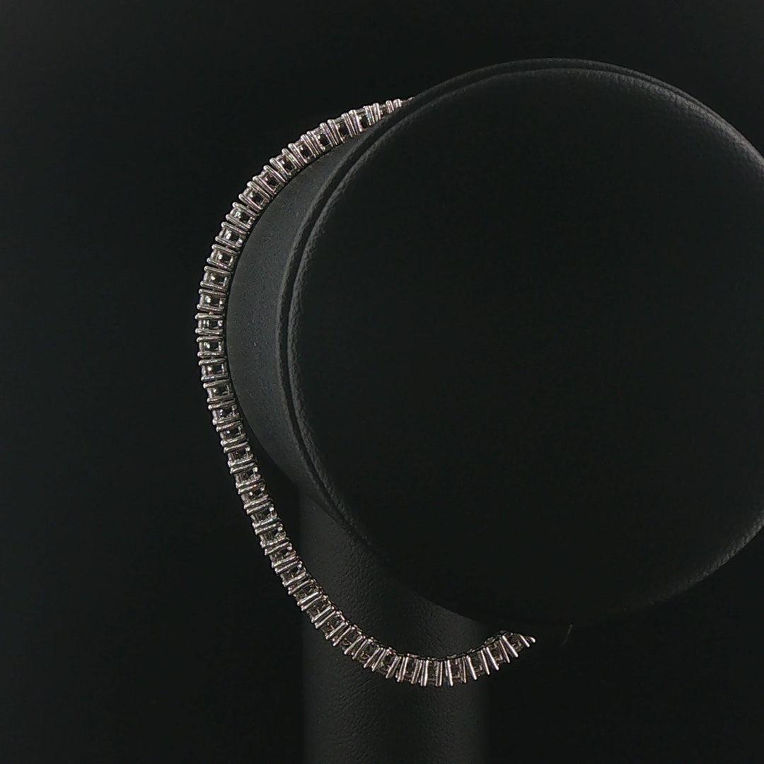 14k White Gold and 2.75cttw Diamond Tennis Bracelet 7.5"