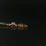 14k Yellow and White Gold 17g Diamond Ladies Bar Link Bracelet 7"