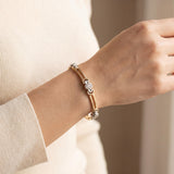 14k Yellow and White Gold 17g Diamond Ladies Bar Link Bracelet 7"