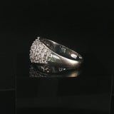 14k White Gold and 2.50cttw Pave Set Diamond Heart Ring Size 10