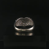 14k White Gold and 2.50cttw Pave Set Diamond Heart Ring Size 10