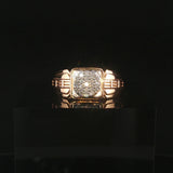 18k Rose Gold and 0.32cttw Diamond Vintage Men's Ring Size 9.5