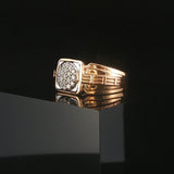 18k Rose Gold and 0.32cttw Diamond Vintage Men's Ring Size 9.5