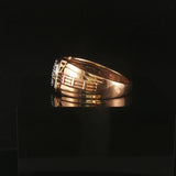 18k Rose Gold and 0.32cttw Diamond Vintage Men's Ring Size 9.5