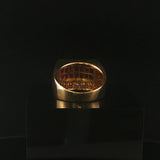 18k Yellow Gold Ruby and 0.50cttw Diamond Solid Ring Size 6.75