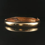 14k Yellow Gold and 0.50cttw Diamond 36.4g Solid Heavy Bangle Bracelet 6.5"