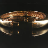 14k Yellow Gold and 0.50cttw Diamond 36.4g Solid Heavy Bangle Bracelet 6.5"