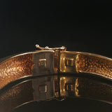 14k Yellow Gold and 0.50cttw Diamond 36.4g Solid Heavy Bangle Bracelet 6.5"