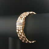 14k Yellow Gold and Diamond 39.8g Heavy Basket Weave Woven Link Bracelet 7"