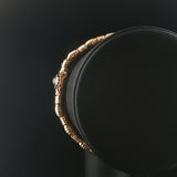 14k Yellow Gold and Diamond 39.8g Heavy Basket Weave Woven Link Bracelet 7"