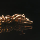 14k Yellow Gold Emerald and 1cttw Diamond Floral X Link Bracelet 6.75"