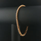 14k Yellow Gold and 2cttw Diamond S Link Vintage Tennis Bracelet 8"