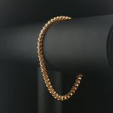 14k Yellow Gold and 2cttw Diamond S Link Vintage Tennis Bracelet 8"