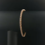 14k Yellow Gold and 4.5cttw Diamond Vintage Tennis Bracelet 7"