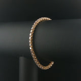 14k Yellow Gold and 4.5cttw Diamond Vintage Tennis Bracelet 7"