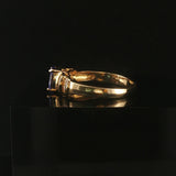 14k Yellow Gold Tanzanite and Baguette Diamond Ring Size 7