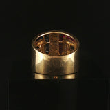 18k Yellow Gold Blue Sapphire Ruby and Diamond Band Ring Size 7.5