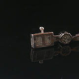 14k White Gold and 1.30cttw Diamond Cluster Floral Link Bracelet 7.5"