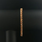 14k Yellow Gold and 2.25cttw Diamond S Link Vintage Tennis Bracelet 7"