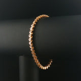 14k Yellow Gold and 2.25cttw Diamond S Link Vintage Tennis Bracelet 7"