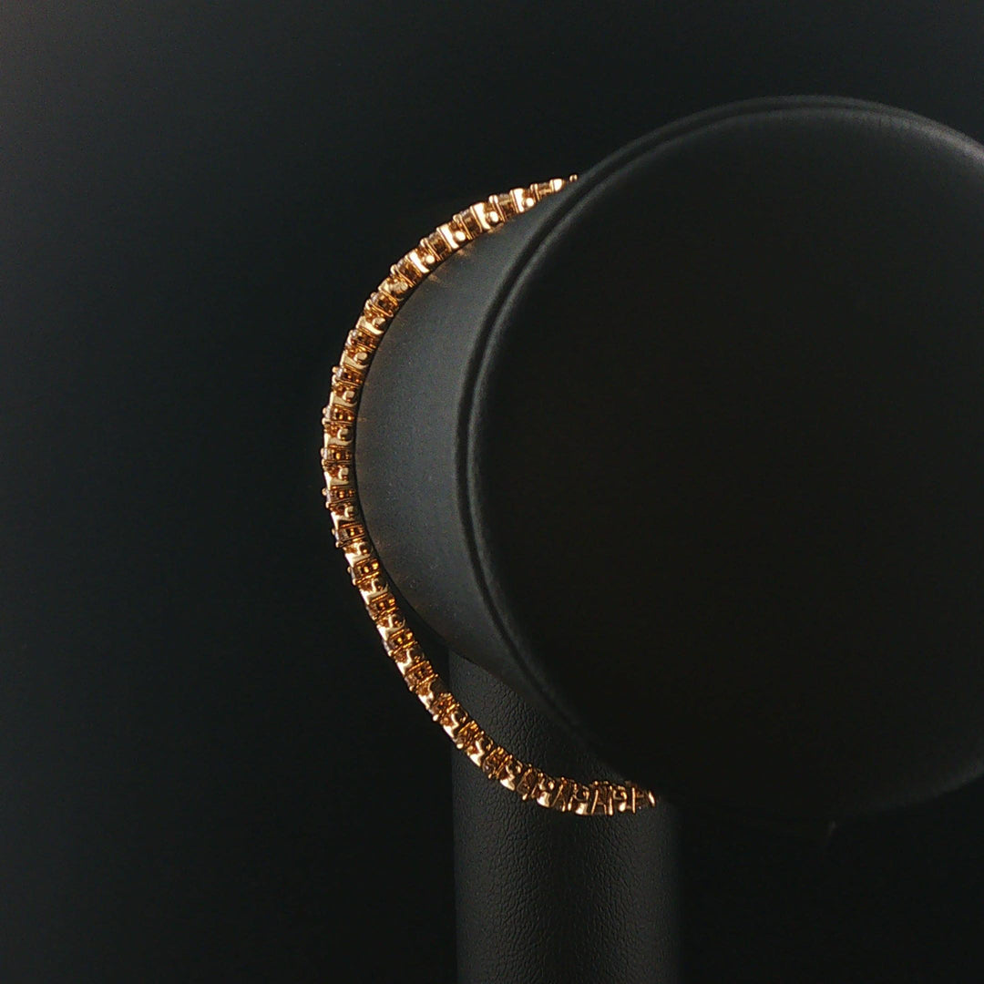 14k Yellow Gold and 2.25cttw Diamond S Link Vintage Tennis Bracelet 7"