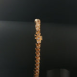 14k Yellow Gold and 2.25cttw Diamond S Link Vintage Tennis Bracelet 7"