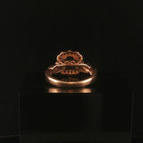 14k Rose Gold 1cttw Chocolate Black and White Diamond Ring Size 6