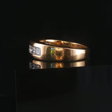 14k Yellow Gold and 0.75cttw Princess Cut Diamond Men's Band Ring Size 9.5