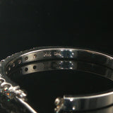 14k White Gold and 0.80cttw Diamond Hoop Earrings 1"