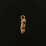 14k Yellow and White Gold Ruby and 0.50cttw Diamond Butterfly Pendant 1"