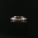 14k White Gold and 0.75cttw Diamond Men's 4mm Half Eternity Band Ring Size 9.25