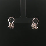 14k White Gold 0.50cttw Black and White Diamond Huggie Earrings